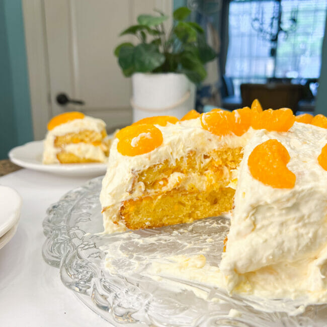 sliced Mandarin Orange Cake