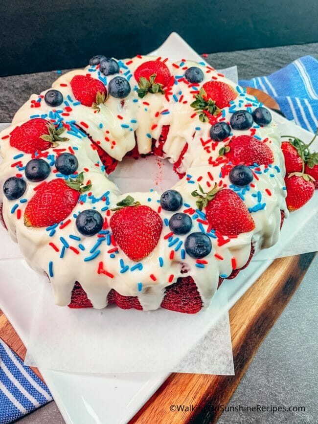 patriotic bundt cake
