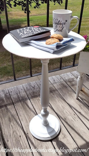 white tale with cookies, a book and coffee mug