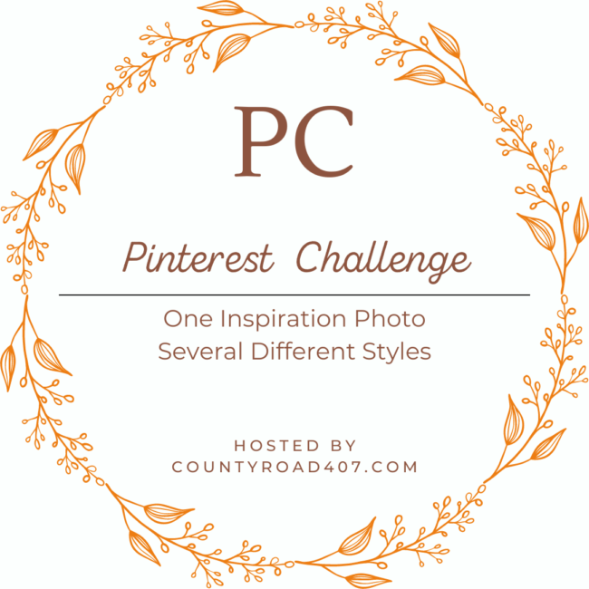 Pinterest Challenge graphic with wreath around it