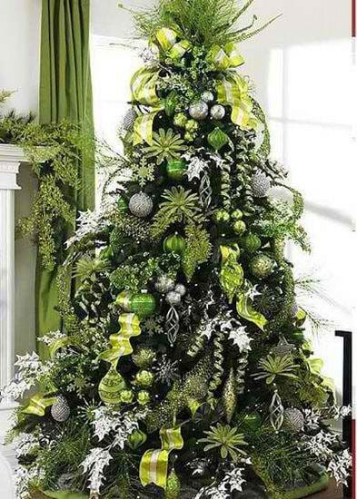 all green Christmas tree 