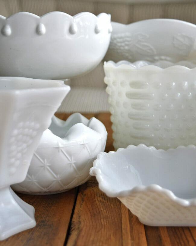 vintage white dishes 