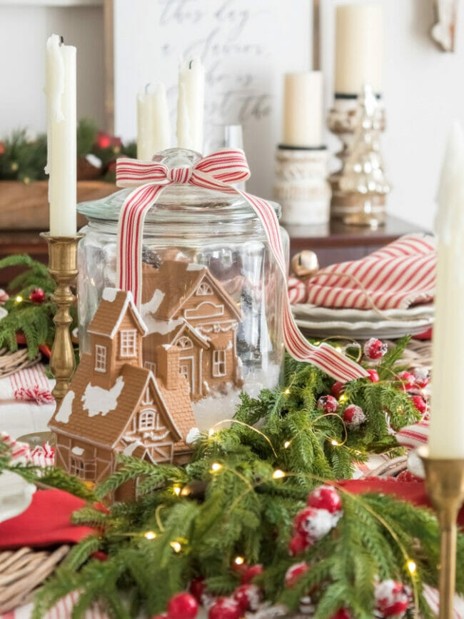 gingerbread styled Christmas table