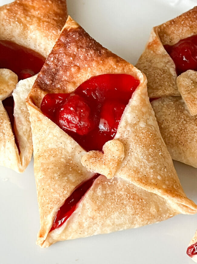 baked cherry valentine's day pastry