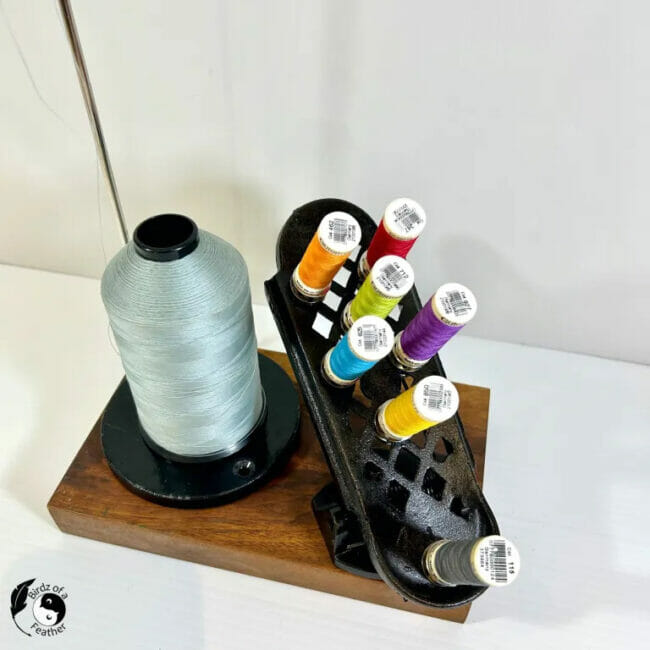 colored thread onboard with foot pedal