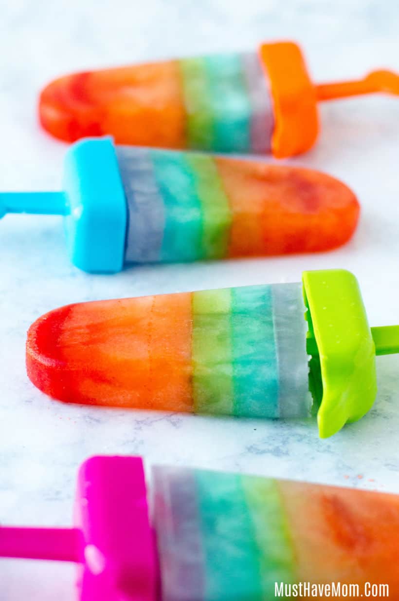 rainbow popsicles