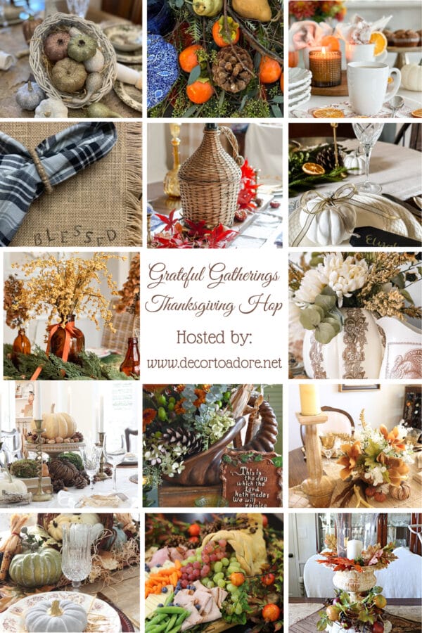 photo collage of thanksgiving decor