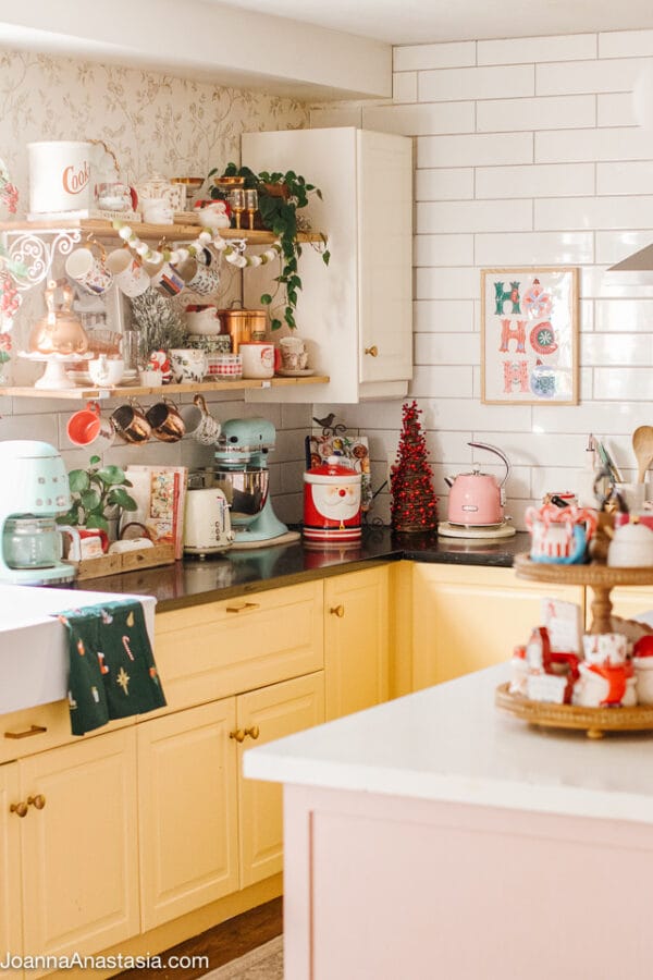 kitchen with Christmas decor