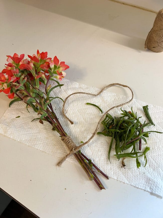 wildflowers with twine and leaves removed