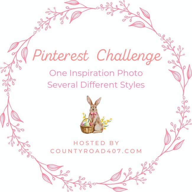 PC graphic of a wreath with words and a small rabbit in the center