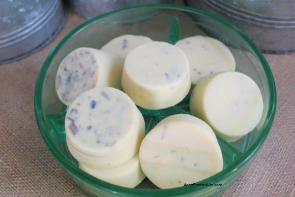 green bowl with homemade lotion bars