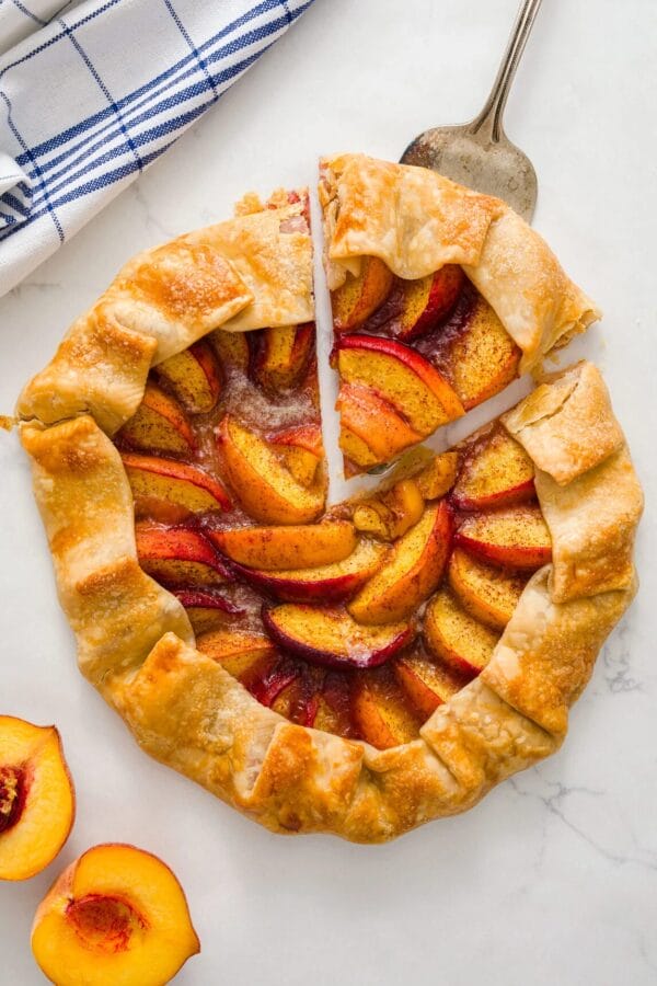cooked peach galette 