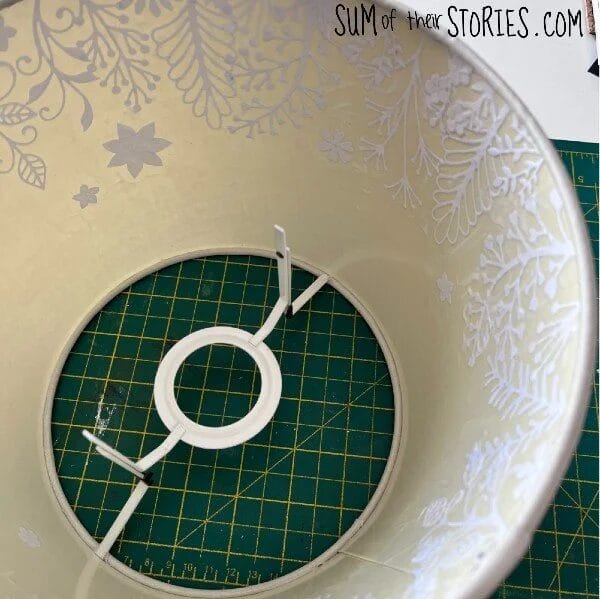 inside of a white lampshade