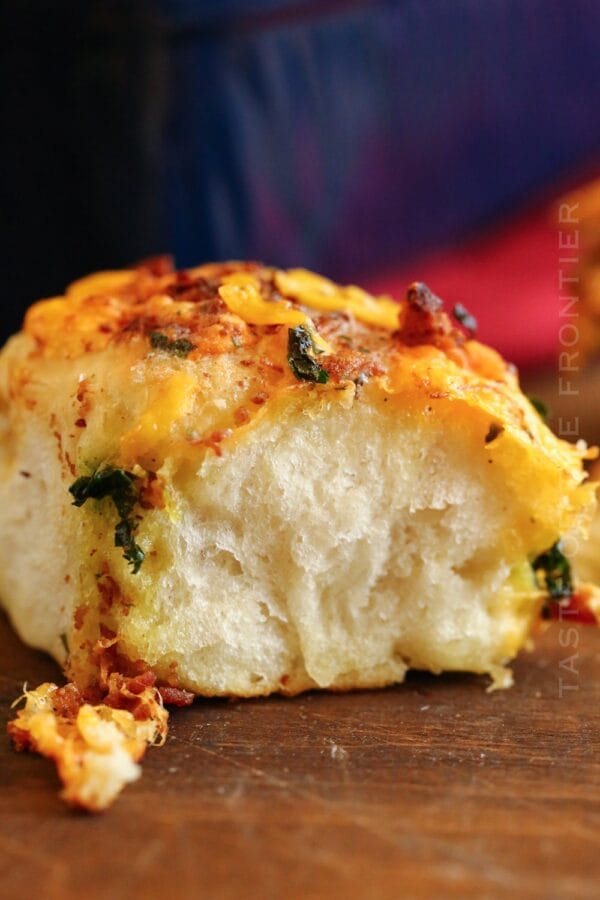 a giant photo of a dinner roll
