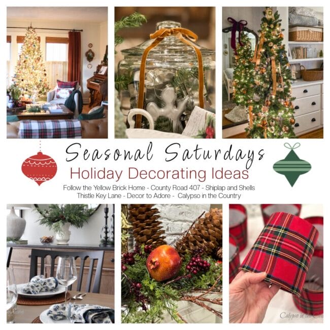graphic with Seasonal Saturdays in the title and 6 Christmas photos. 