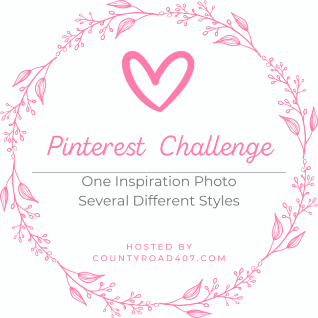 pink and gray graphic that says Pinterest Challenge with a pink heart at the top
